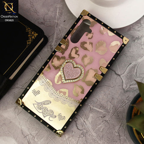 Samsung Galaxy A14 Cover - Design1 - Heart Bling Diamond Glitter Soft TPU Trunk Case With Ring Holder