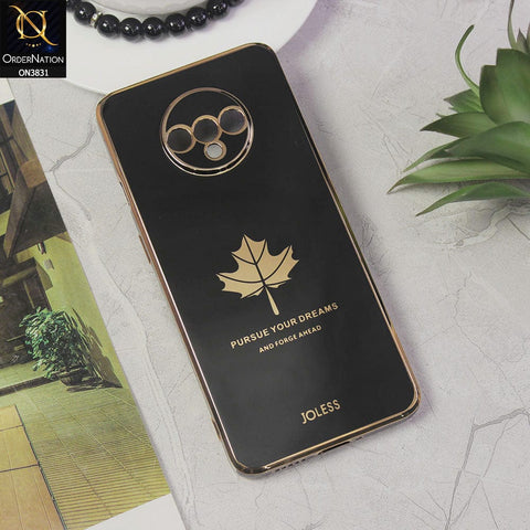 OnePlus 7T Cover - Design 1 - New Electroplating Borders Maple Leaf Camera Protection Soft Silicone Case