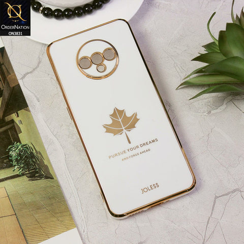 OnePlus 7T Cover - Design 6 - New Electroplating Borders Maple Leaf Camera Protection Soft Silicone Case