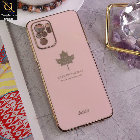 Xiaomi Redmi Note 10 4G Cover - Design 9 - New Electroplating Borders Maple Leaf Camera Protection Soft Silicone Case