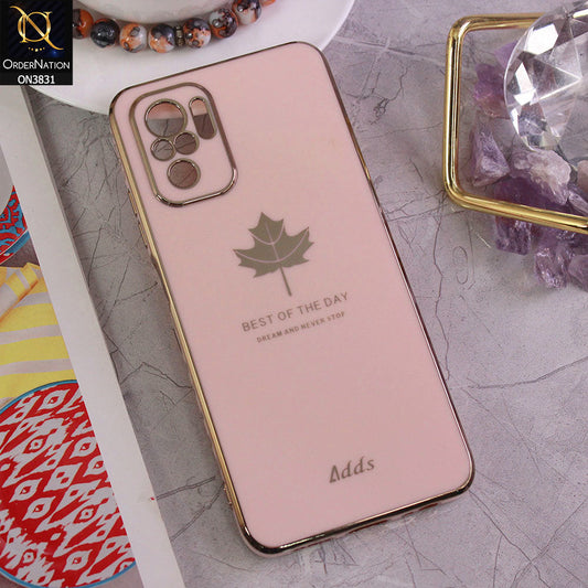 Xiaomi Redmi Note 10S Cover - Design 9 - New Electroplating Borders Maple Leaf Camera Protection Soft Silicone Case