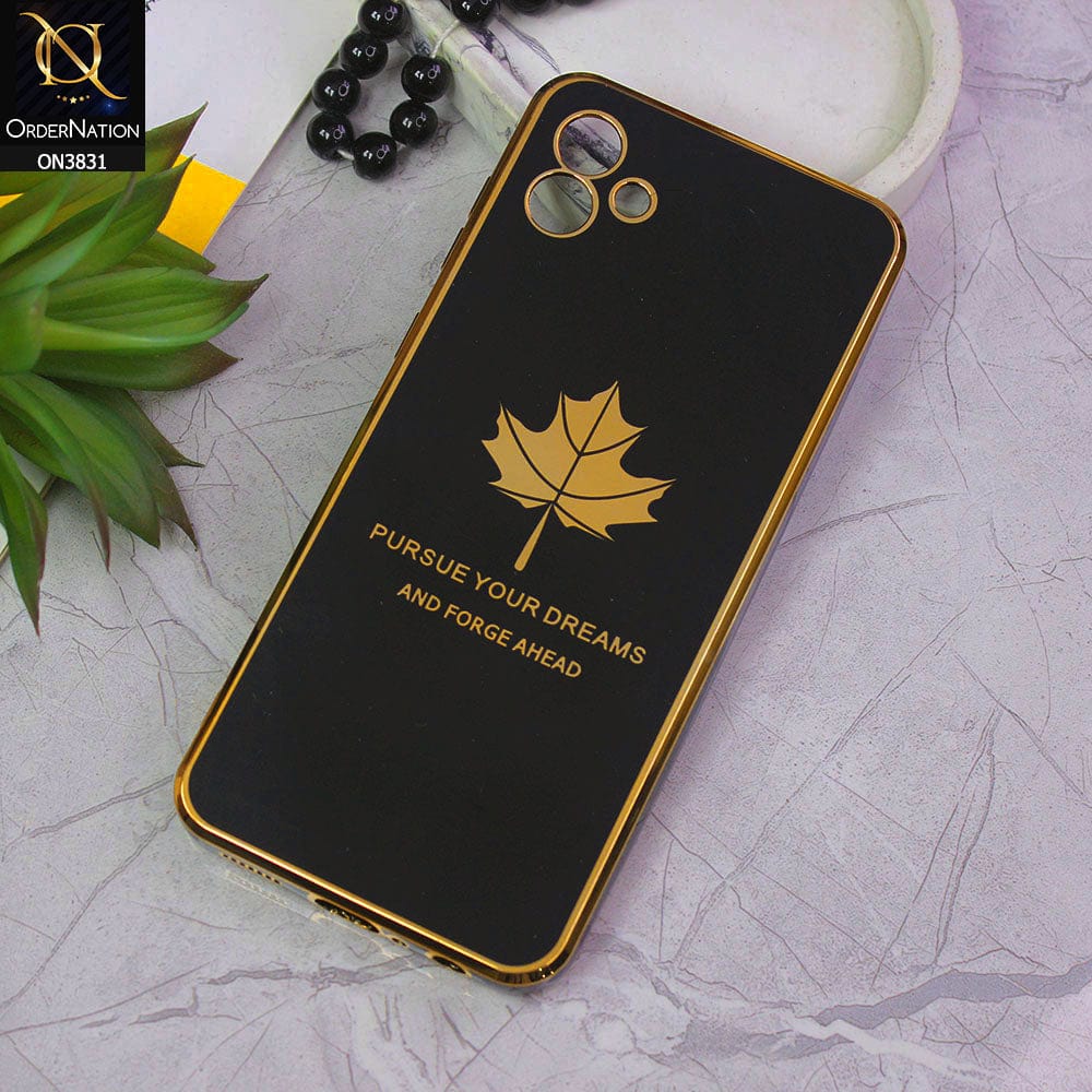 Samsung Galaxy M13 5G Cover - Design 1 - New Electroplating Borders Maple Leaf Camera Protection Soft Silicone Case