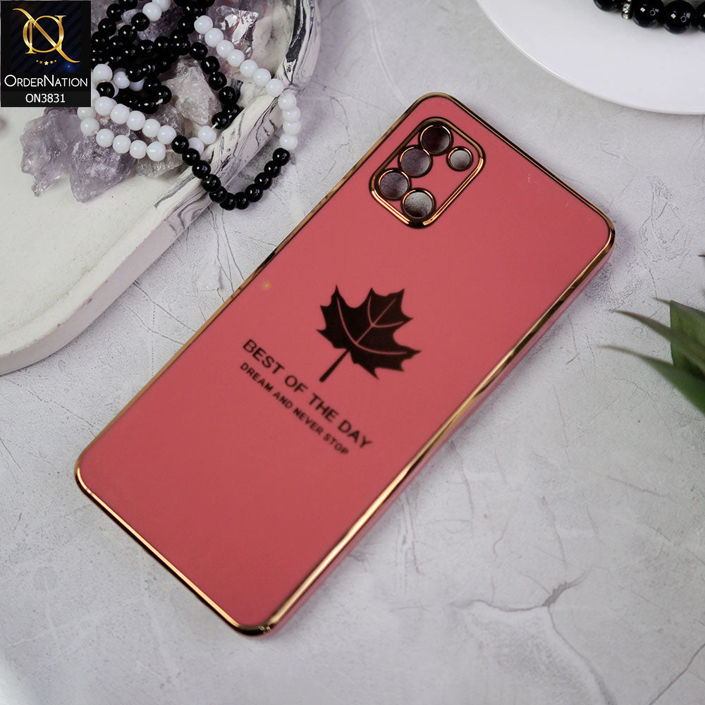 Samsung Galaxy A31  Cover - Design 11 -  New Electroplating Borders Maple Leaf Camera Protection Soft Silicone Case