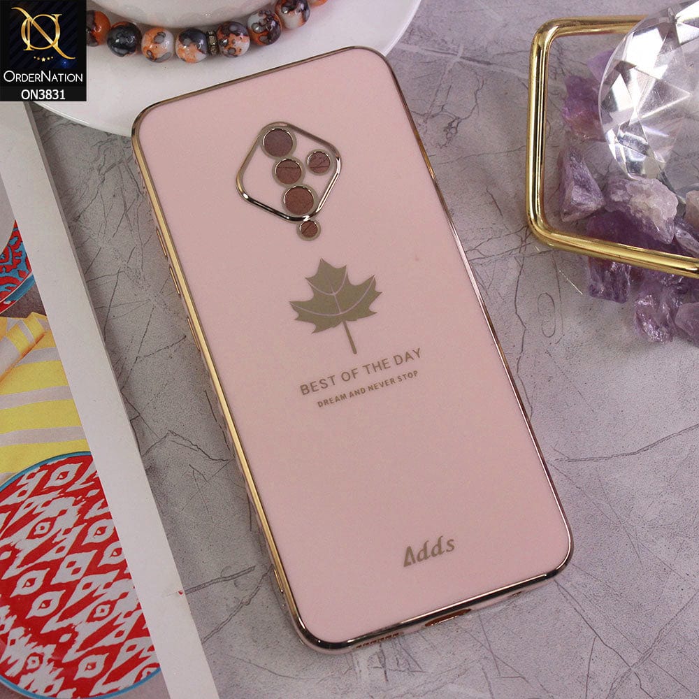 Vivo S1 Pro Cover - Design 9 - New Electroplating Borders Maple Leaf Camera Protection Soft Silicone Case