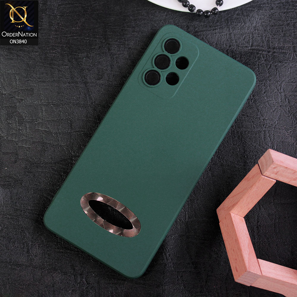 Samsung Galaxy A52s 5G Cover - Green - Soft Silicone Camera Lense Protector Chrome Logo Hole Case