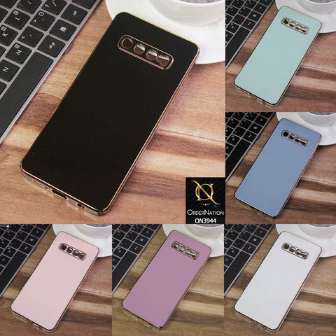 Samsung Galaxy S10 Plus Cover - Pink - Electroplating Silk Shiny Soft Case With Camera Protection