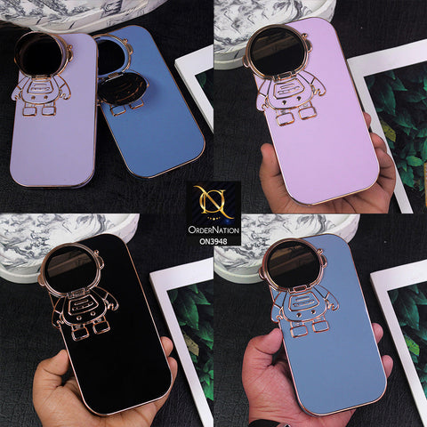 iPhone 14 Plus Cover - Black - New Luxury Space Case With Camera Protective Folding Stand