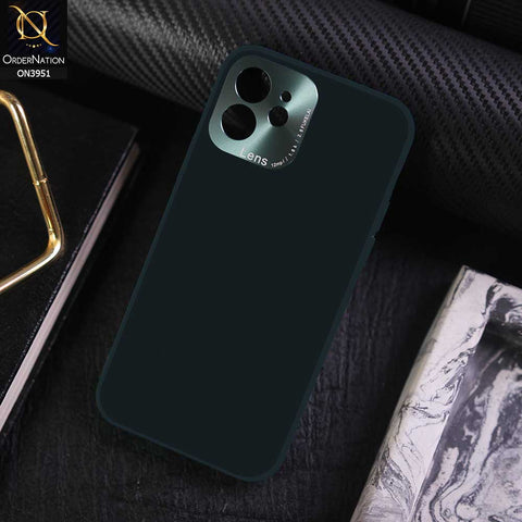 iPhone 11 Cover - Green - ONation Classy Leather Series - Minimalistic Classic Textured Pu Leather With Attractive Metallic Camera Protection Soft Borders Case