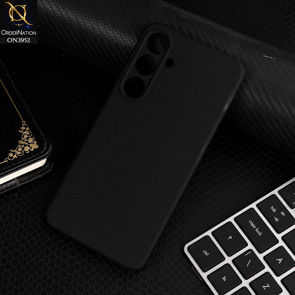 Samsung Galaxy S24 Plus Cover - Black - KZ-DOO Q-Series Ultra Slim High Quality Soft Silicone Camera Protection Case