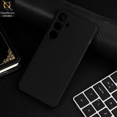 Samsung Galaxy S24 Plus Cover - Black - KZ-DOO Q-Series Ultra Slim High Quality Soft Silicone Camera Protection Case