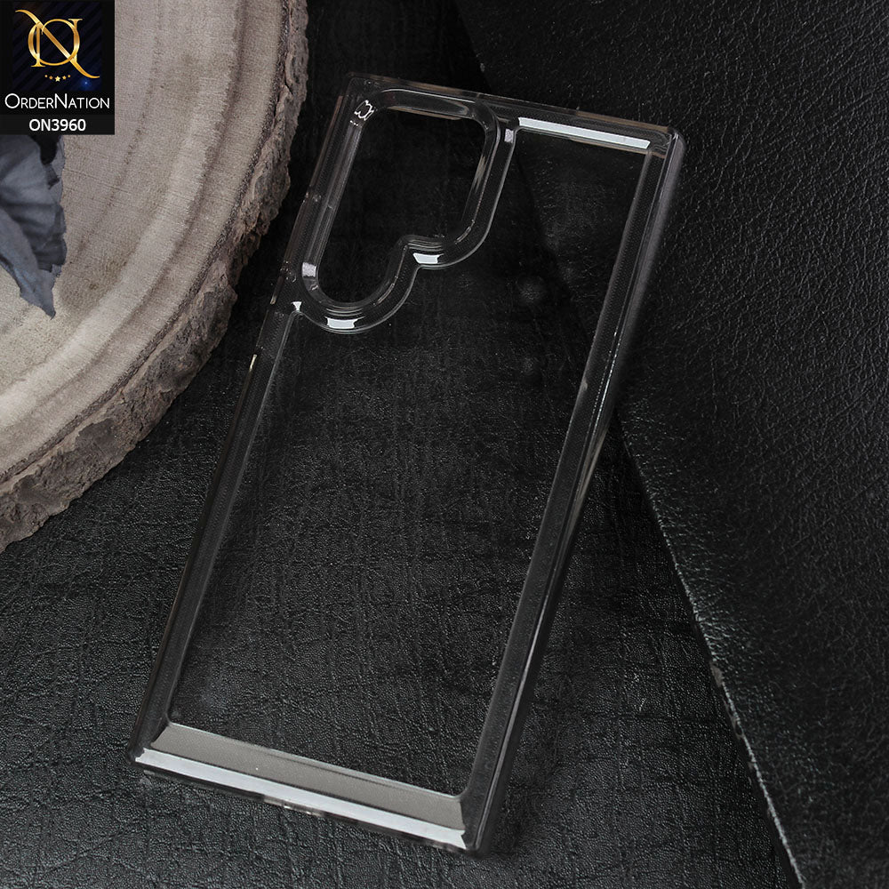 Samsung Galaxy S23 Ultra 5G Cover  - Black - Premium Quality Clear Case No Yellowing Back With Smart Shockproof Cushions