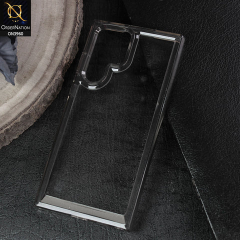 Samsung Galaxy S23 Ultra 5G Cover  - Black - Premium Quality Clear Case No Yellowing Back With Smart Shockproof Cushions