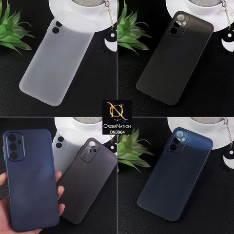 Samsung Galaxy A14 Cover - Blue - Soft Silicone Semi-transparent Camera Protection Case