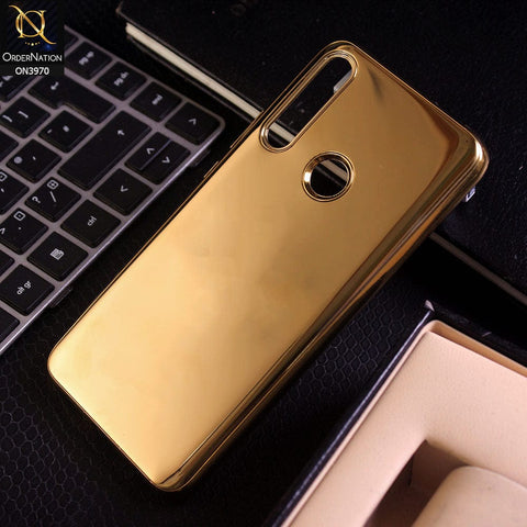 Huawei P30 lite Cover - Golden - New Gold Plated Shiny Soft Silicone Borders Protective Case