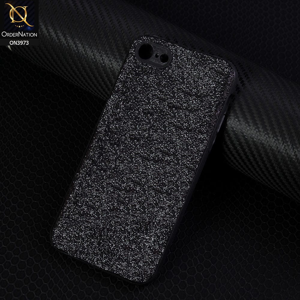 iPhone 8 / 7 Cover - Black - New Bling Bling Shiny Sparkle Soft Silicone Protective Case