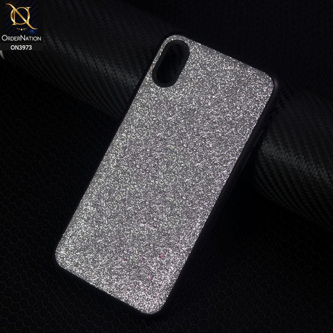 iPhone XS / X Cover - Silver - New Bling Bling Shiny Sparkle Soft Silicone Case