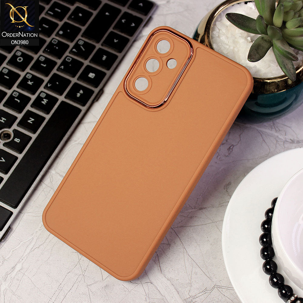 Samsung Galaxy A34 5G Cover- Black - Rubberized Tpu+Pc Anti Scratch Shiny Camera Lens Protection Soft Case