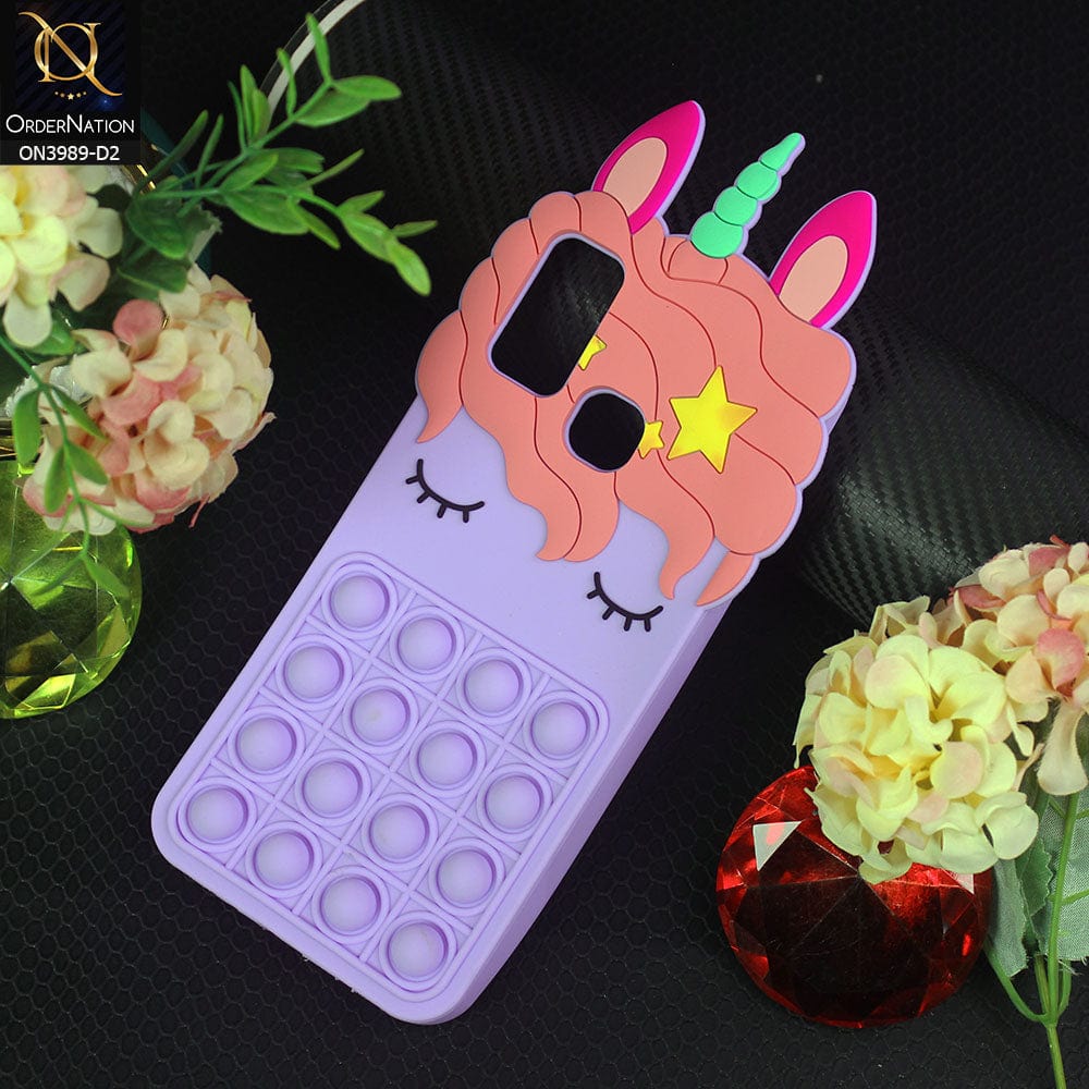 Infinix Hot 11 Play Cover - Design 2 - 3D Cute Cartoon POP It Bubble Relieve Stress Soft Case