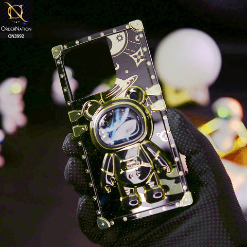 iPhone 13 Pro Cover - Black - New Luxury Space Case With Astronode Cute Folding Stand Holder Case