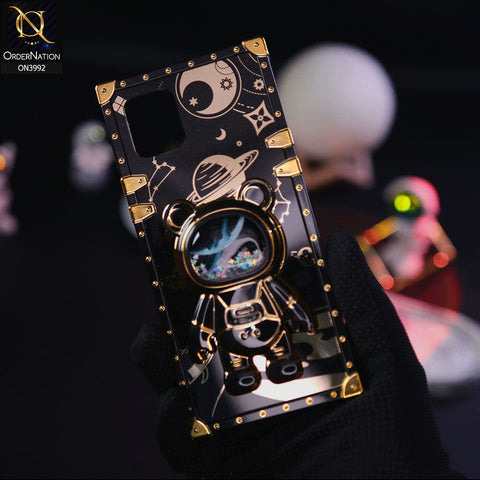 Samsung Galaxy A81 Cover - Black - New Luxury Space Case With Astronode Cute Folding Stand Holder Case