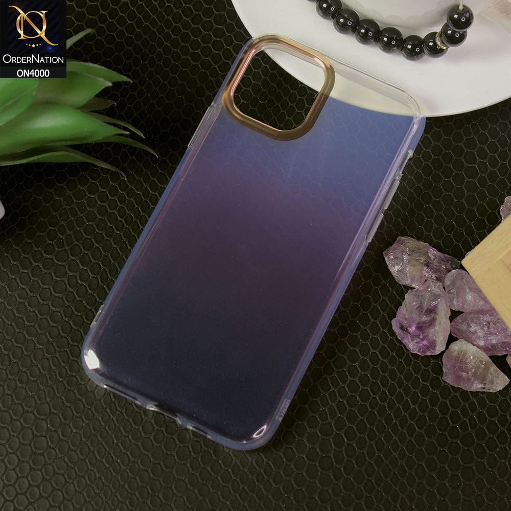 iPhone 13 Pro Cover - Magenta - New Electroplated Camera Ring Soft Borders Acrylic  Semi-transparent  Case