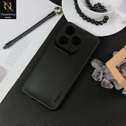 Tecno Spark 10 Cover - Black - New Hybrid Rock Soft Silicon Case With Shiny Camera Ring
