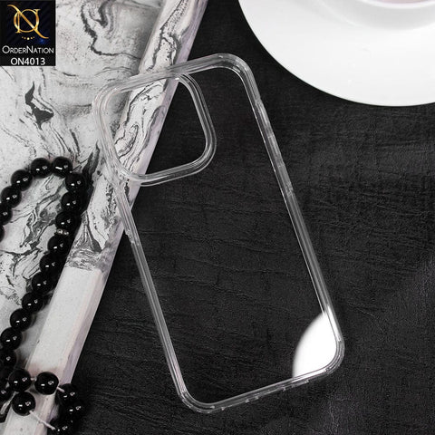 iPhone 15 Pro Max Cover - Transparent - New Anti Fingerprint Sweat Resistant Ice Crystal Series Hard Shell Soft TPU Case