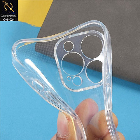 iPhone 15 Pro Cover - Transparent - TOTU Soft Series Anti-Drop Clear Light Slim Flexible TPU Cases