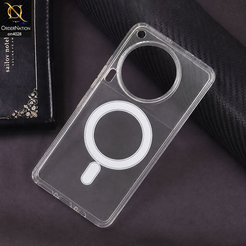 Tecno Camon 30 Cover - Transparent - New Clear Back Soft Borders MagSafe Case With Camera Bumper Protection