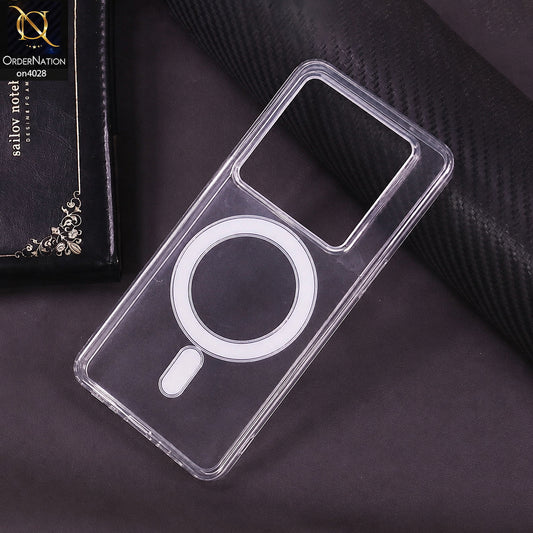 Infinix Note 40 Pro 5G Cover - Transparent - New Clear Back Soft Borders MagSafe Case With Camera Bumper Protection