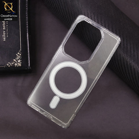 Infinix Note 50 4G Cover - Transparent - New Clear Back Soft Borders MagSafe Case With Camera Bumper Protection