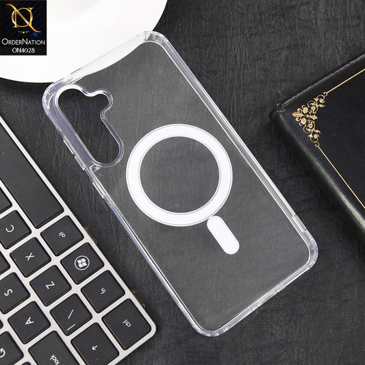 Samsung Galaxy S25 Cover - Transparent - New Clear Back Soft Borders MagSafe Case With Camera Bumper Protection