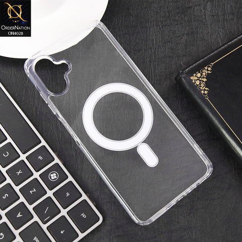 Samsung Galaxy A06 Cover - Transparent - New Clear Back Soft Borders MagSafe Case With Camera Bumper Protection