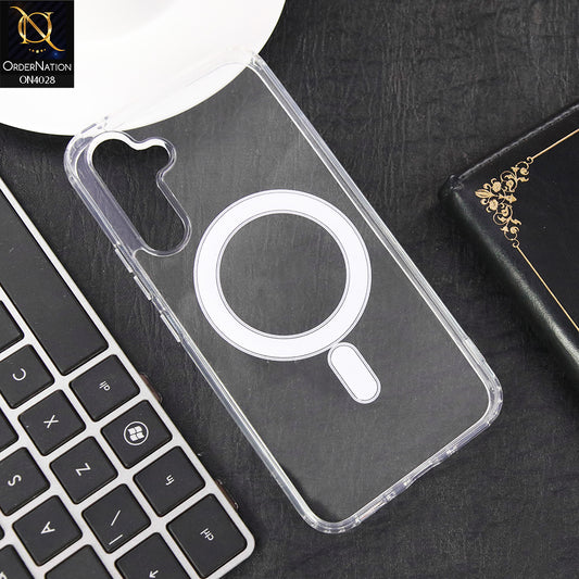 Samsung Galaxy A15 4G Cover - Transparent - New Clear Back Soft Borders MagSafe Case With Camera Bumper Protection