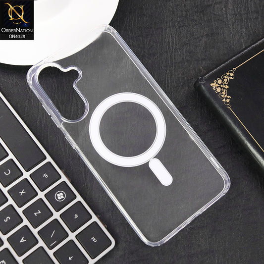 Samsung Galaxy A56 Cover - Transparent - New Clear Back Soft Borders MagSafe Case With Camera Bumper Protection