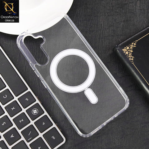 Samsung Galaxy A54 Cover - Transparent - New Clear Back Soft Borders MagSafe Case With Camera Bumper Protection
