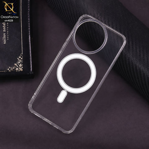 Tecno Spark 30 Pro Cover - Transparent - New Clear Back Soft Borders MagSafe Case With Camera Bumper Protection