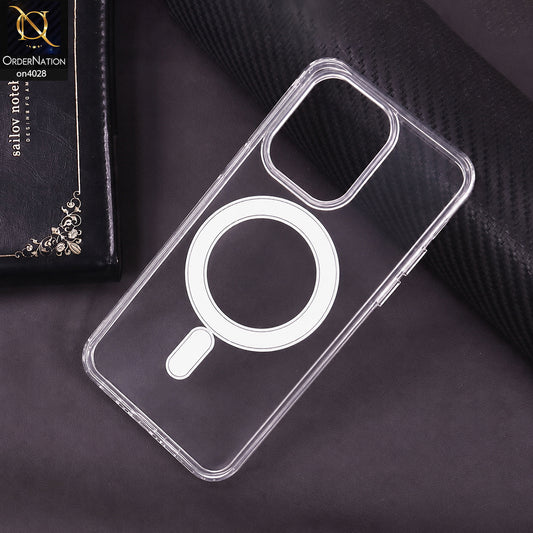 Vivo Y05 Cover - Transparent - New Clear Back Soft Borders MagSafe Case With Camera Bumper Protection