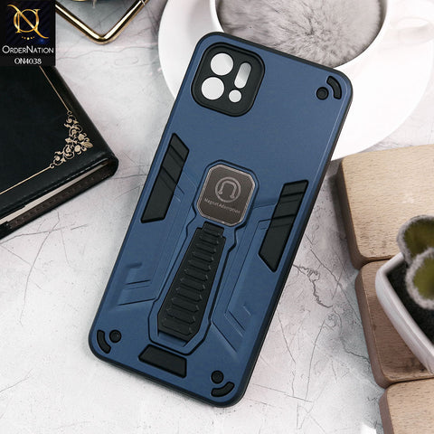 Oppo A16K Cover - Midnight Blue - Luxury Hybrid Shockproof Magnet Adsorption Stand Case