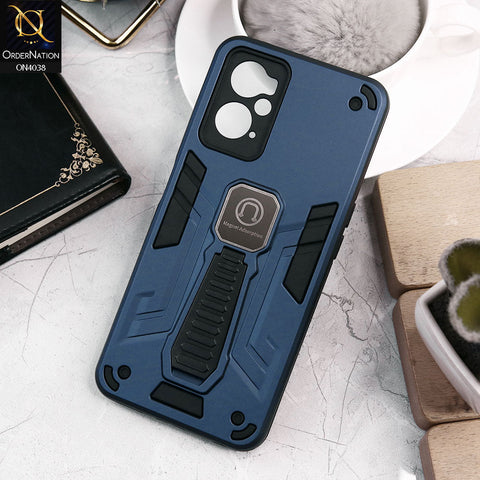 Oppo K10 Cover - Midnight Blue - Luxury Hybrid Shockproof Magnet Adsorption Stand Case