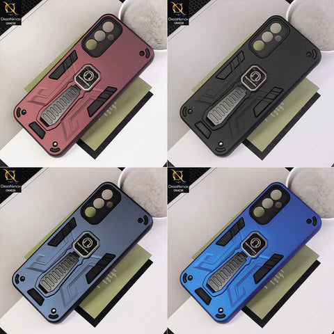 Vivo Y32 Cover - Burgundy - Luxury Hybrid Shockproof Magnet Adsorption Stand Case