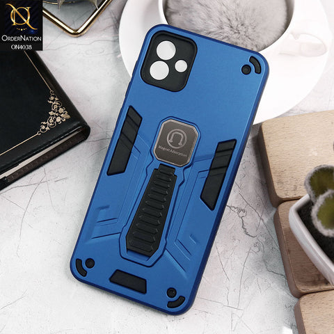 Samsung Galaxy M13 5G Cover - Blue - Luxury Hybrid Shockproof Magnet Adsorption Stand Case