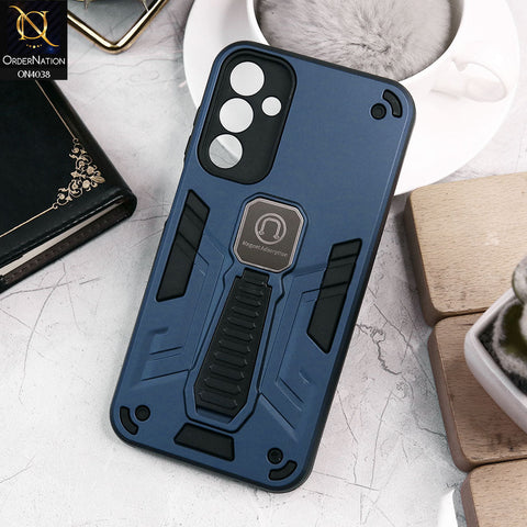 Samsung Galaxy A15 5G Cover - Midnight Blue - Luxury Hybrid Shockproof Magnet Adsorption Stand Case