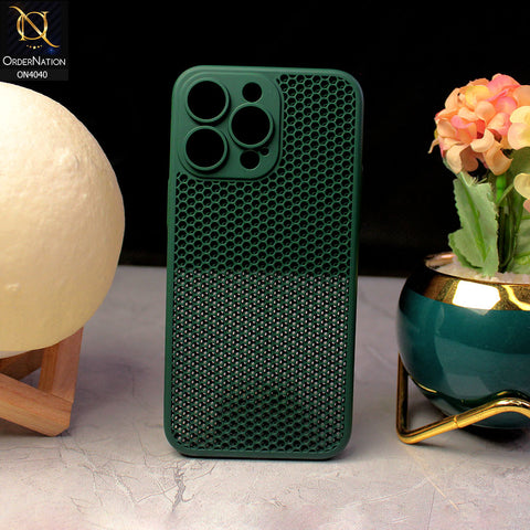 iPhone 15 Pro Max Cover - Green - Heat Dissipation Cooling  Camera Lens Protector Phone Case