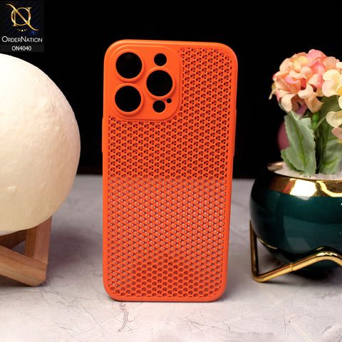 iPhone 15 Pro Max Cover - Orange - Heat Dissipation Cooling  Camera Lens Protector Phone Case