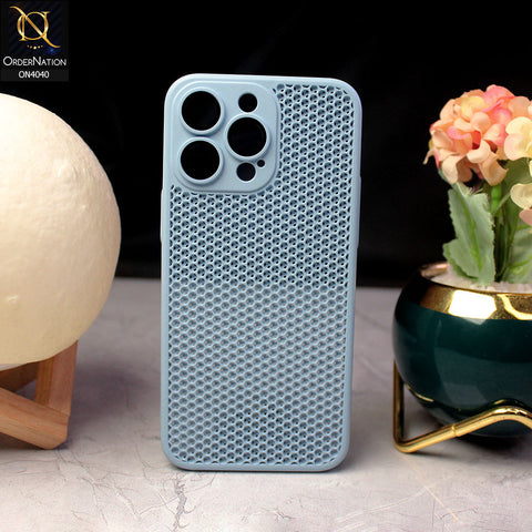 iPhone 15 Pro Max Cover - Sky Blue - Heat Dissipation Cooling  Camera Lens Protector Phone Case