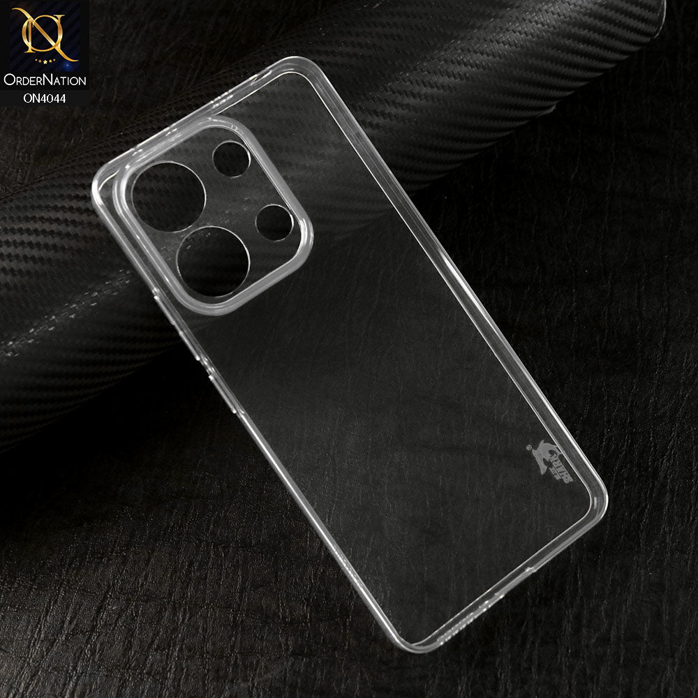 Xiaomi Redmi Note 13 Cover - Transparent - Soft Silicone + TPU case with Camera Bumper Protection