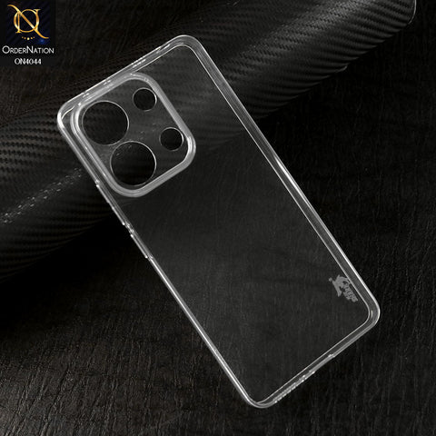 Xiaomi Redmi Note 13 Cover - Transparent - Soft Silicone + TPU case with Camera Bumper Protection