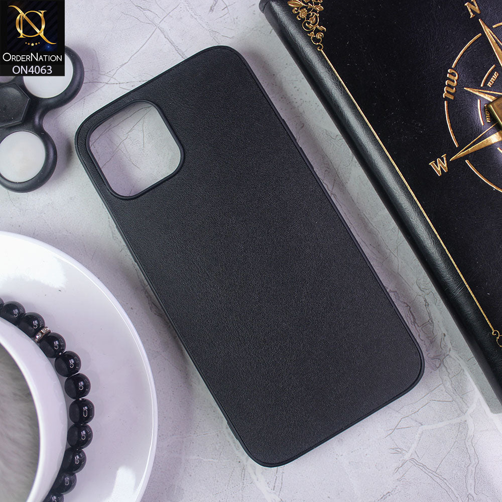 iPhone 12 Pro Max- Black - Luxury Elegant Style Leather Soft Case With Camera Bumper Protection