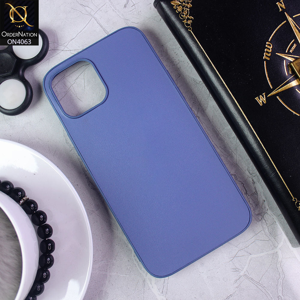 iPhone 14 Pro Max - Sierra Blue - Luxury Elegant Style Leather Soft Case With Camera Bumper Protection